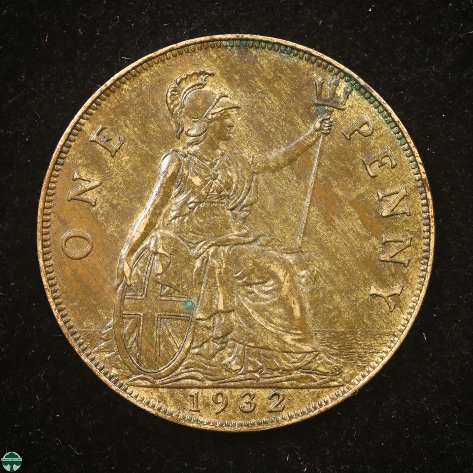 United Kingdom 1932 George V One Penny AU Details - Low Mintage Date (No 1933) - Image 2 of 2