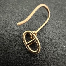 HERMES Fandore Hook Earrings Single Ear Cha ne d Ancre K18