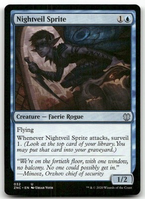 Nightveil Sprite #32 (NM) Zendikar Rising ZNC Magic MTG