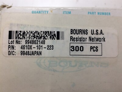 4610X-101-223 BOURNS RES ARRAY 9 RES 22K OHM 10SIP 25 PIECES