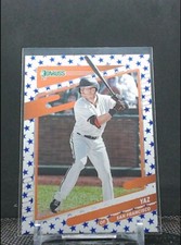 2021 Donruss Baseball Mike Yastrzemski Variation Independence Day Parallel 