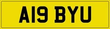 ABBY ABY NUMBER PLATE CAR REGISTRATION A19 BYU ALL FEES PAID ABBIE ABBI U ABS AB