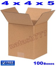 100 - 4x4x5 Cardboard Boxes 32ECT Mailing Packing Shipping Box Corrugated Carton