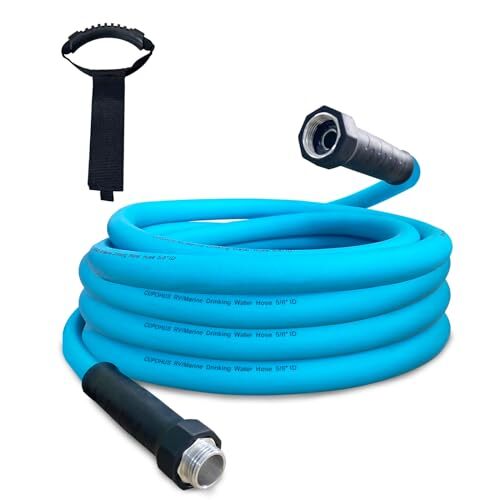 Cupohus RV Drinking Water Hose 15FT with Storage Strap, Anti-Kink 5/8''ID 
