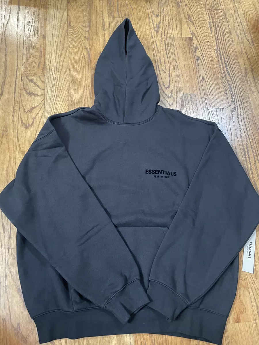 Fear of God FOG Essentials stretch limo black Pullover Hoodie FW22