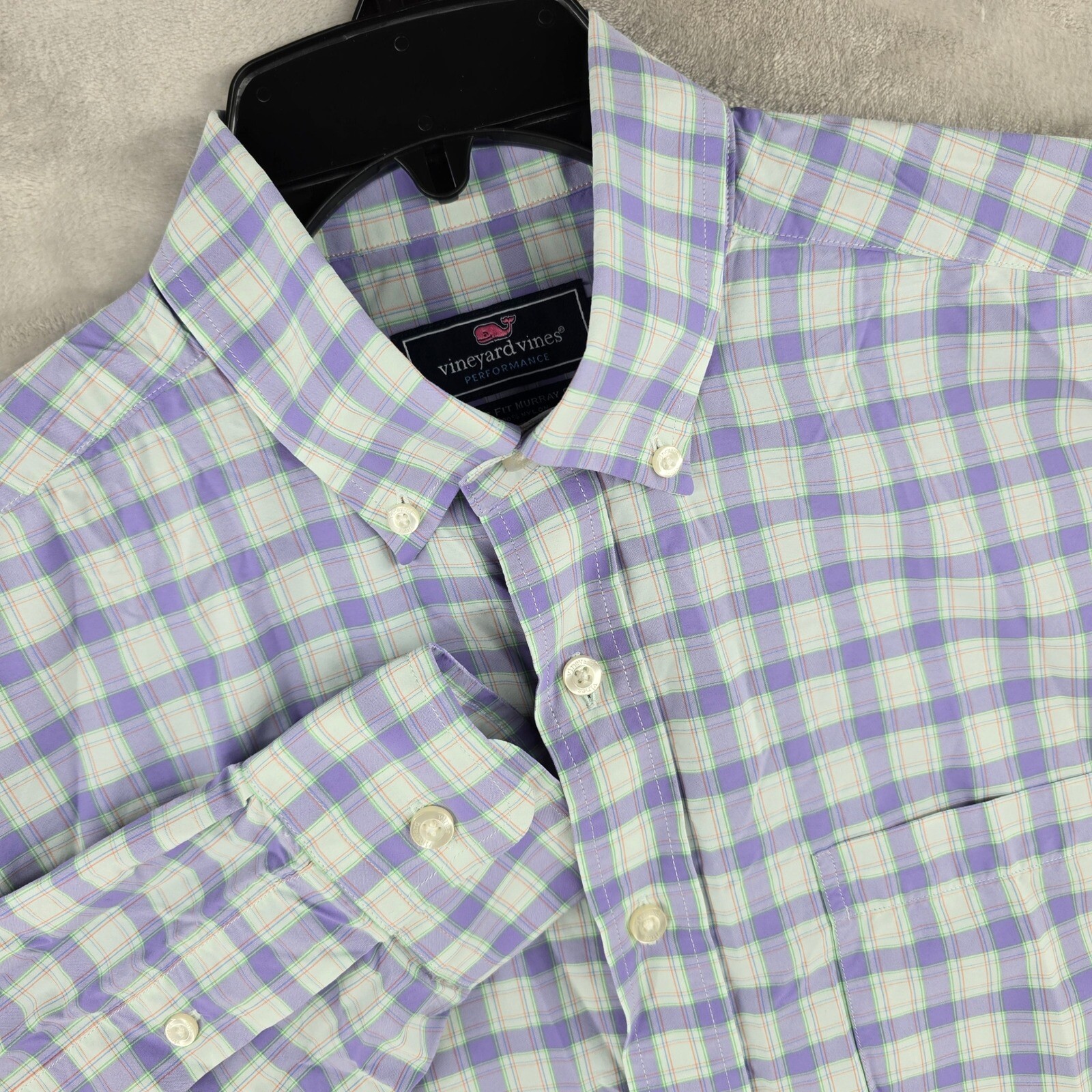 Vineyard Vines Performance Button Down Plaid Clas… - image 1