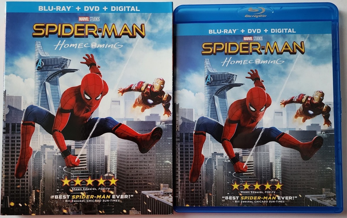 MARVEL SPIDER MAN: HOMECOMING BLU RAY + DVD 2 DISCS & RARE OOP