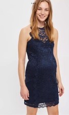 Topshop - Maternity Navy Lace Sleeveless Dress - Size 12