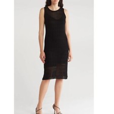 Stitchdrop Womens M Scottsdale Crochet Dress in Black NEW