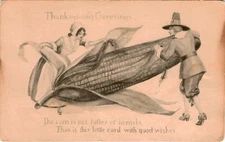 Thanksgiving Greetings, Pink Perfection Seed, Fairman County, Stamp, Postcard