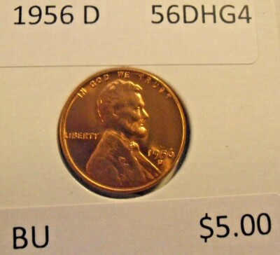 1956 D Lincoln Wheat Cent - (56DHG4)