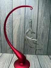 Silver Glitter Deer Antler Ornament 6" By Old East Main Co