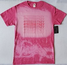 BRITNEY SPEARS #FreeBritney Size Small Pink Christian Salvatore T-Shirt New