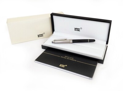 ⭐Montblanc* Meisterstuck Solitaire Doue 163​ Black | Silver Pen