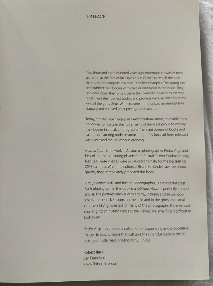 Gods of Sport Pedro Virgil 2008 Bruno Gmunder Male Photography Gay