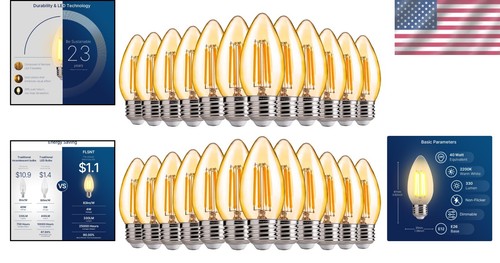 Versatile 40W Equivalent Dimmable Amber LED Bulbs for Stunning Indoor Spaces - Picture 2 of 10