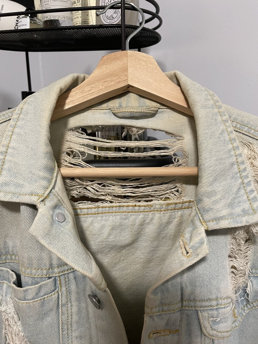 MISBHV “They Drained My Very Soul” Oversized Denim Jacket (Bella