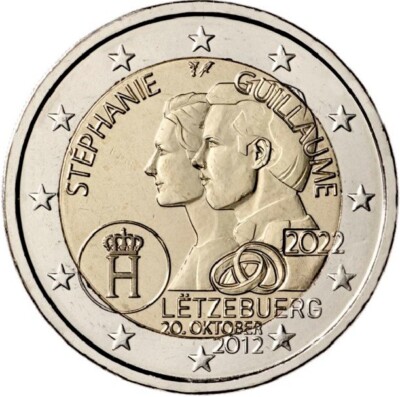 Luxembourg - 2 Euro Commemorative 2022 Wedding Guillaume with Stéphanie  UNC