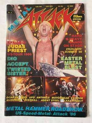 METAL ATTACK NR. 5 1986 HAMMER SPECIAL MIT VIEL FOTOS JUDAS PRIEST DIO ACCEPT