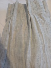 Blackout Double Pintch Pleat Grey HILLARYS CURTAIN PAIR  W358.5 X 141.5 Drop.