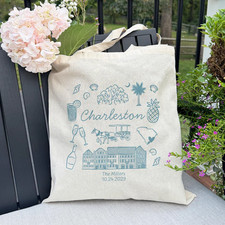 Charleston Bachelorette Totes: Custom Doodle Bach Bag, Last Fling Down King