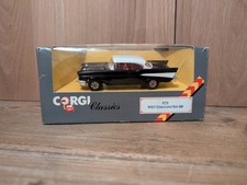 Corgi Classics 825 1957 Chevrolet Bel Air, 1:43 Scale Black White Car + Box 1985