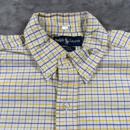 Ralph Lauren Blake Oxford Hemd Herren Medium Weiß Gingham Kariert Alltagskleidung - Bild 5 von 8