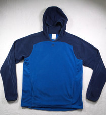 Vintage Adidas Sweatshirt Mens Large Blue Navy Fleece Athletic Hoodie Pullover