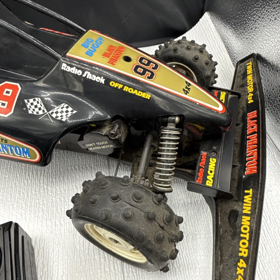 Radio Shack Black Phantom Twin Motor Vintage RC Car Nikko Made in Japan UNTESTED - Image 3 of 4