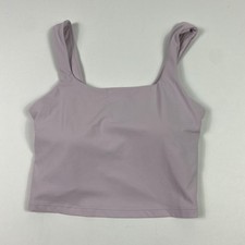 Athleta Crop Tank Top Womens Large Purple Bui...