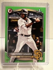 ROMEO SANABRIA 2025 BOWMAN 1ST NEON GREEN BORDER PADRES /399 BP-3