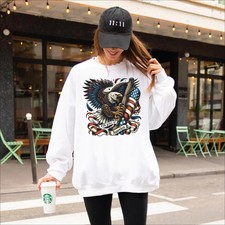 USA Patriotic Sweatshirt 4th of July American Flag