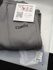 Comfrt Kids Cloud Sweatpants Wolf Grey M Kids Fleece Drawstring Elastic Waist