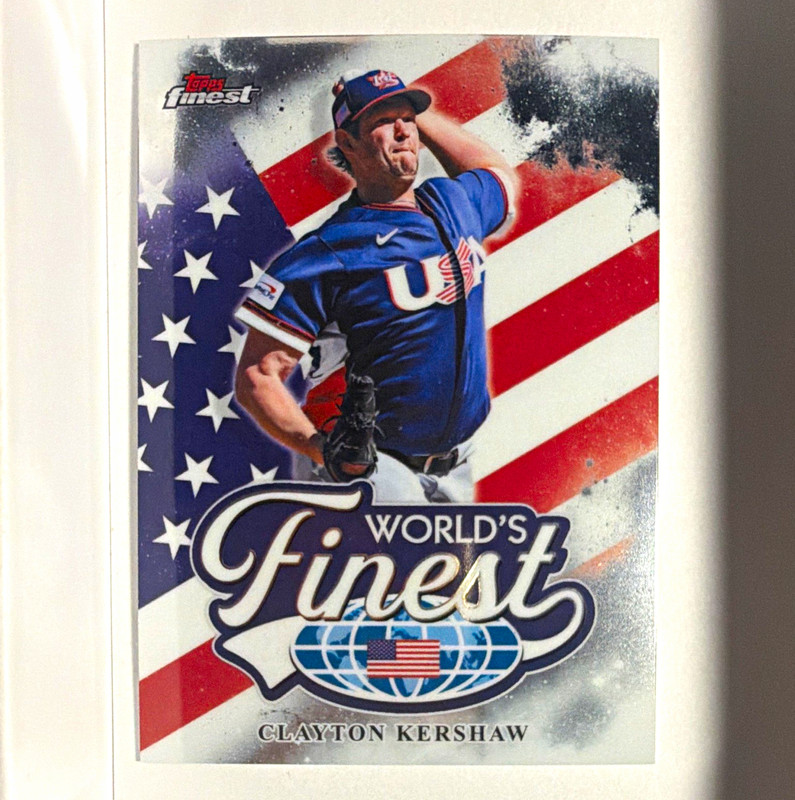 Topps Finest WBC 2026 World's Finest WF-5 Clayton Kershaw USA