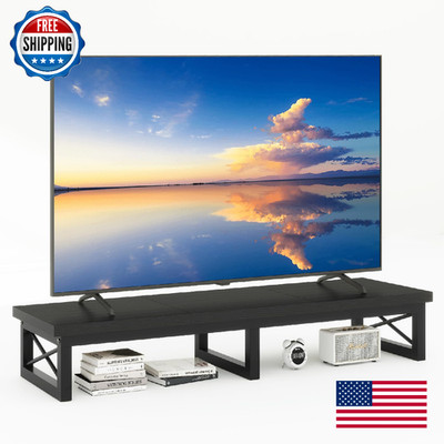 Ibuyke 45 Large Tv Riser For 32-60 Inch Tvtabletop Short Tv Stand Storage And