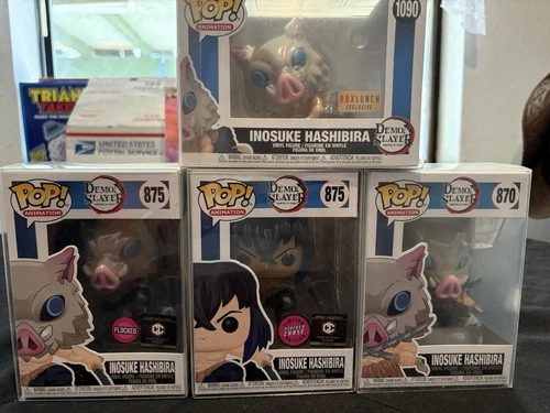 Funko Pop! Vinyl Demon Slayer Inosuke Hashibira Flocked Chase BoxLunch Exclusive