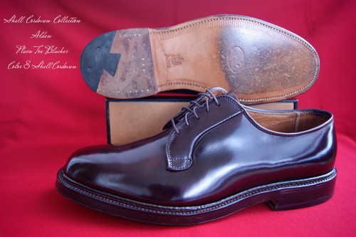 Alden, Alden Shell Cordovan US Größe 7,5 E (EU 41) Plain Toe Blucher Color 8 Cordovan