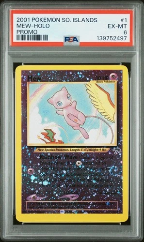 2001 POKEMON SOUTHERN ISLANDS PROMO #1 MEW-HOLO PSA 6
