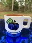 Rare Stangl GRAPE MUG Hand-Painted Square-Handle 1960's / 1970's MCM BOLD COLOR