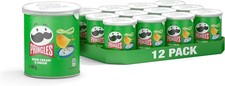 Pringles Sour Cream & Onion Crisps, 12x40 g