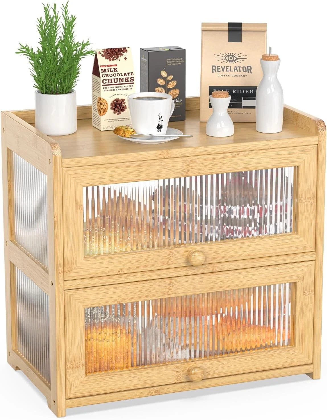 BAMBANG Extra Large Bamboo Bread Box - Thumbnail 2