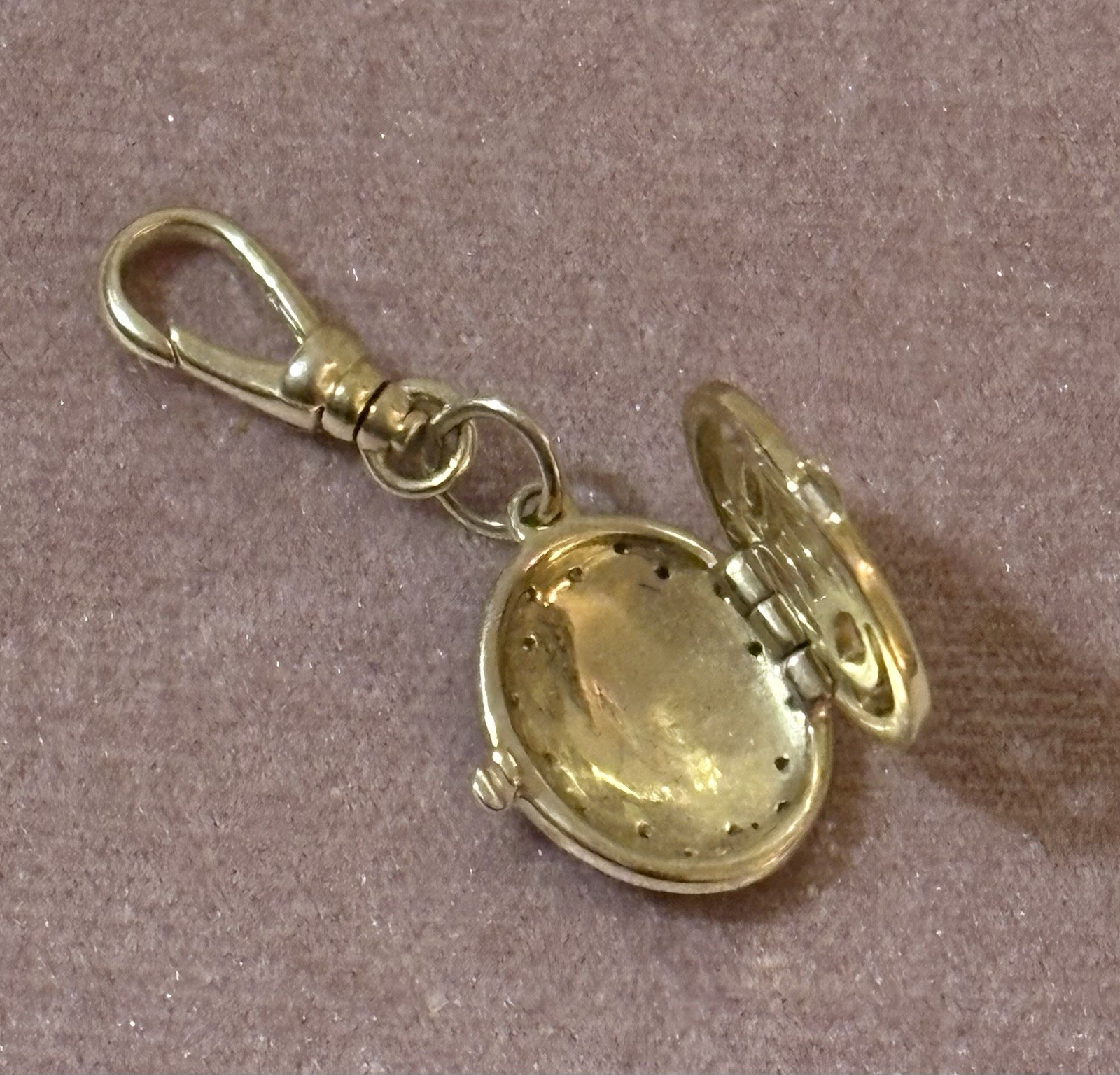 Heavy Solid Gold Diamond Locket - image 2