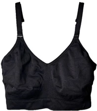 Curvy Couture Women's 2XL Black Smooth Seamless Comfort Wireless Bra 1331 XXL