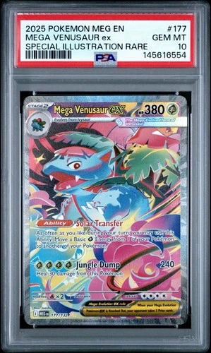 2025 Pokemon EN Mega Evolution Mega Venusaur EX #177 PSA 10 SIR