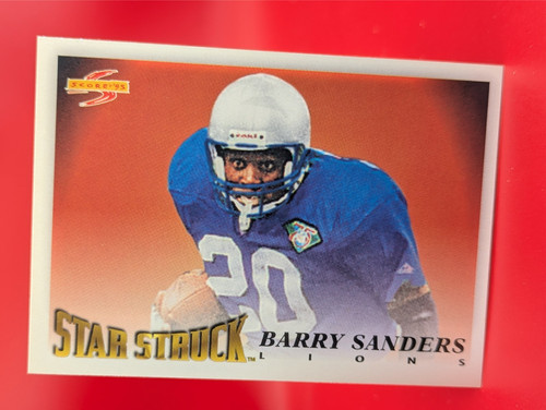 Barry Sanders #208 1995 Panini Score card