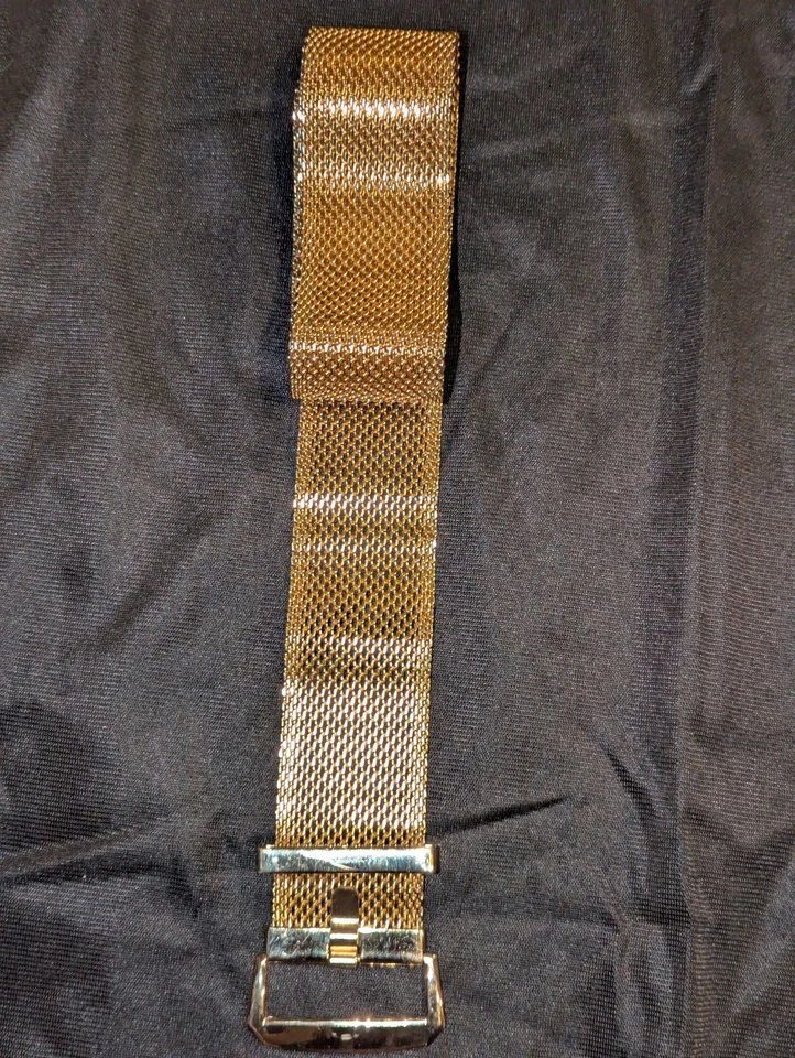 Cinturón de malla dorada de los años 70-80 en caja original | Cincher de la era discoteca, 20"... Foto 3 de 4