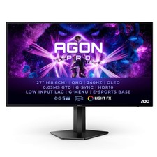 AOC - AG276QZD 27" OLED Quad HD 2560 x 1440 240Hz Gaming Monitor 150,000:1