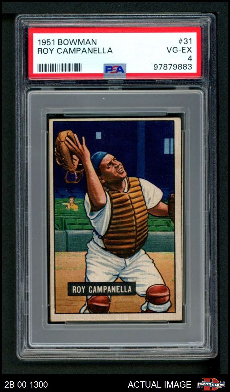 1951 Bowman #31 Roy Campanella Dodgers HOF MVPw PSA 4 - VG/EX
