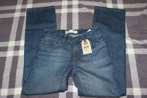 NWT Boys LEVI STRAUS Straight Leg 505 Jeans-Size 14 Regular (27x27) NEW