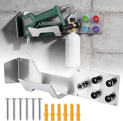 #ad Pressure Washer Gun Holder Stainless Steel Wall Mount Foam Cannon Storage Rack $19.99